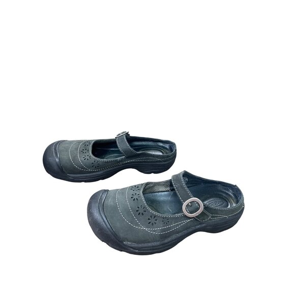 Keen Womens brown black leather Mary Jane sandals shoes size 7 SKU 8900 - Picture 3 of 16